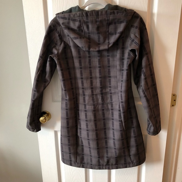 Vintage 90's Vuarnet Grey Check Plaid Print Zip Up Trench Ski Jacket - Picture 8 of 11